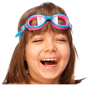 kids Swim Beach Pool Goggles Purple Girls silicone strap + Case 1 unicorn zebra